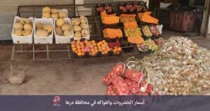  النشرة الأسبوعية لأسعار الخضروات والفواكه ومشتقات الألبان في محافظة درعا