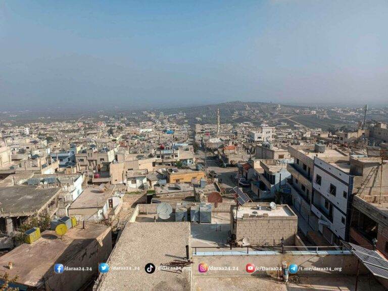 مدينة الحارة في الريف الشمالي من محافظة درعا