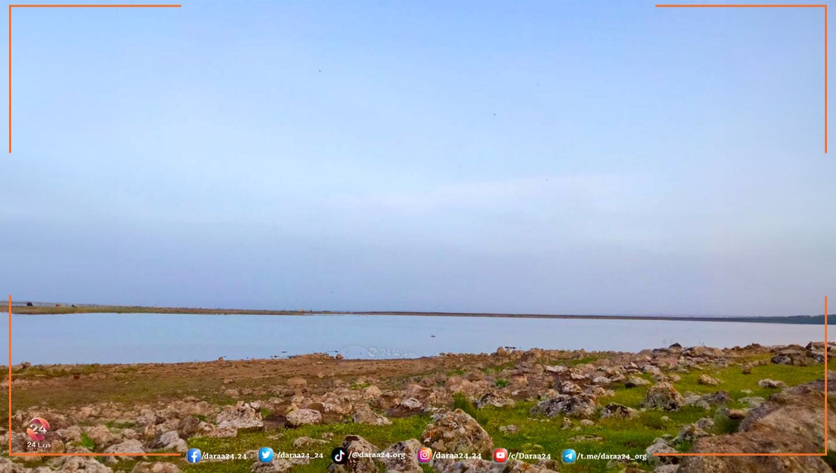 سد عابدين في منطقة حوض اليرموك في الريف الغربي من محافظة درعا